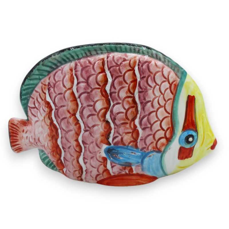 Peixe de bancada em cerâmica siciliana fina - h 12 x 18 cm aprox. MEDIUM (1pc) com 2 opções de decoração - 