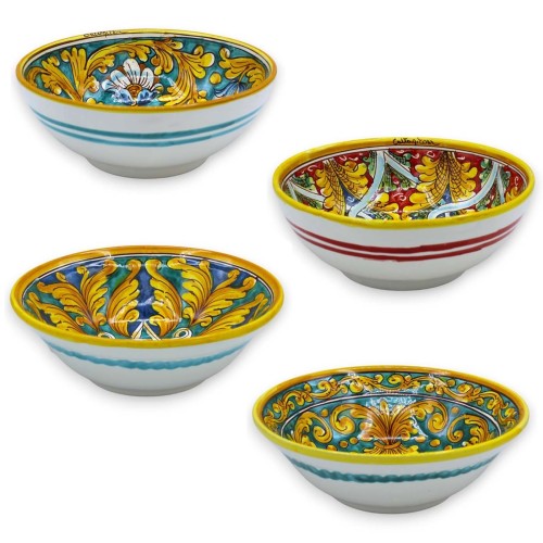 Ciotola Insalatiera in ceramica Caltagirone - Ø 25 cm ca. (1Unità) Con varie opzioni decoro - 