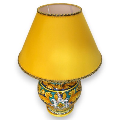 Caltagirone ceramic Baroque lamp - 70 cm approx. Baroque and Geometric decoration - 