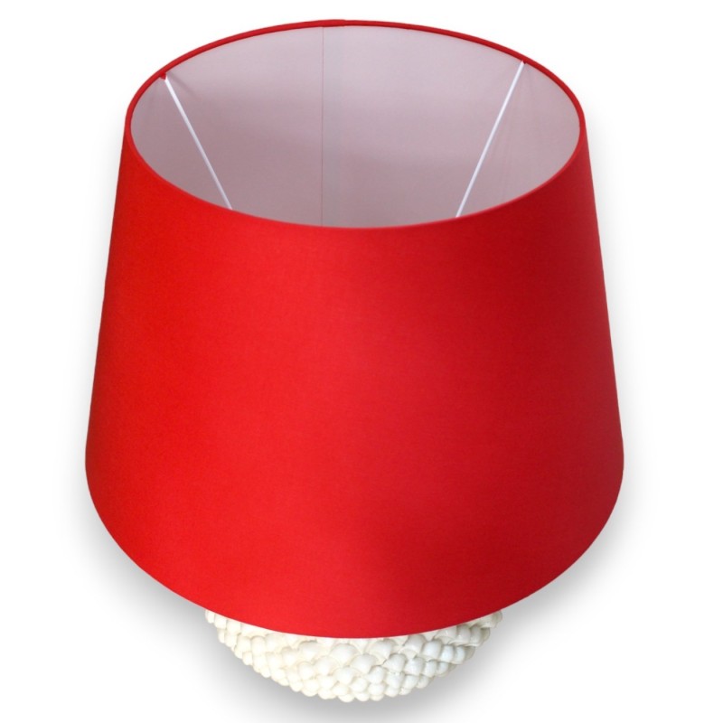 Lámpara Pigna redonda de cerámica Caltagirone - h 55 cm aprox. Blanco - 