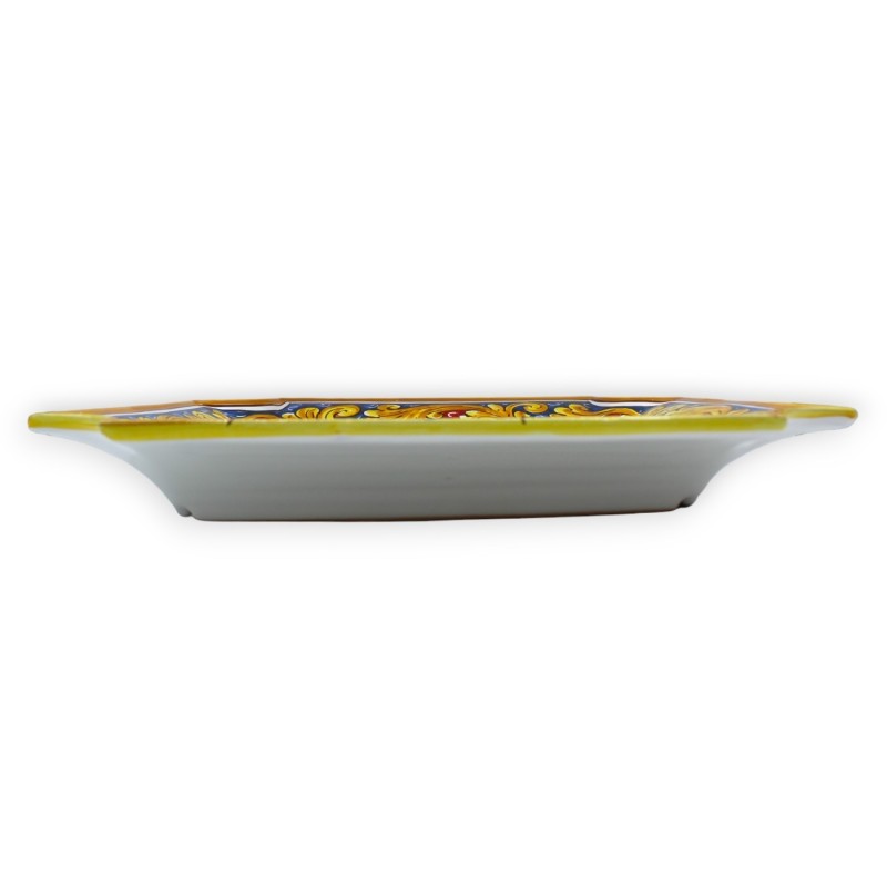 Piatto ottagonale in ceramica Caltagirone - 35 x 35 cm ca. (1pz) con opzioni decoro - 