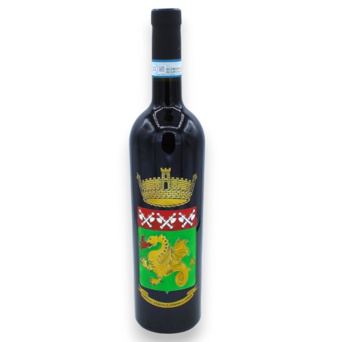 Nero d'Avola di Sicilia DOC Brandweerwapen - 750 ml gegraveerd glas - 