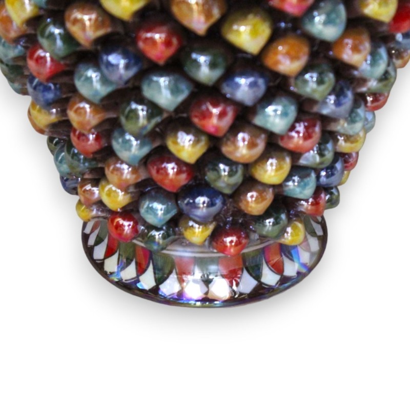 Lâmpada Pigna em cerâmica Caltagirone - h 60 cm aprox. Multicolorido com esmalte madrepérola - 