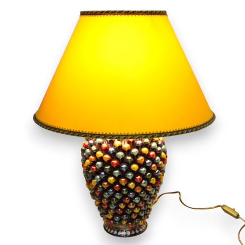 Lâmpada Pigna em cerâmica Caltagirone - h 60 cm aprox. Multicolorido com esmalte madrepérola -  2