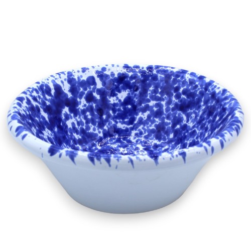Lemmo, Tigelas de cerâmica siciliana com decoração manchada de azul, Várias opções de tamanhos (1 unid.) - 