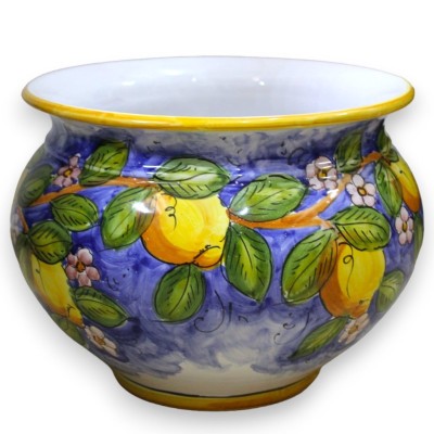 Cachepot Pot de plantes en céramique sicilienne, avec 5 options de taille (1pc) décoration fleur d'oranger citron - 