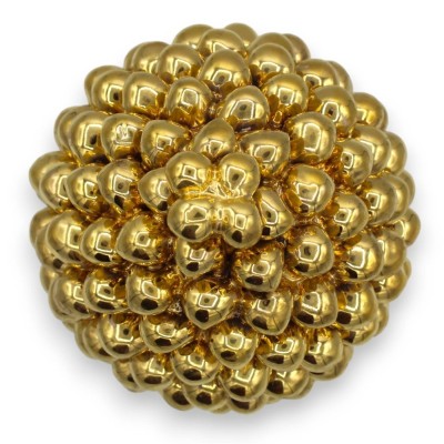 Caltagirone pomme de pin sicilien série ÈLITE - h environ 20 cm entièrement recouvert d'émail en or pur 24 carats, tige 