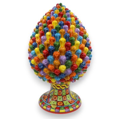 Siciliansk tallkotte från Caltagirone, ÈLITE-serien - ca 40 cm hög. Flerfärgad och mångdekorerad stjälk. - 