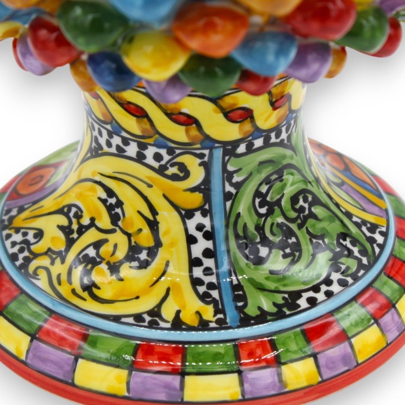 Siciliansk tallkotte från Caltagirone, ÈLITE-serien - ca 40 cm hög. Flerfärgad och mångdekorerad stjälk. - 
