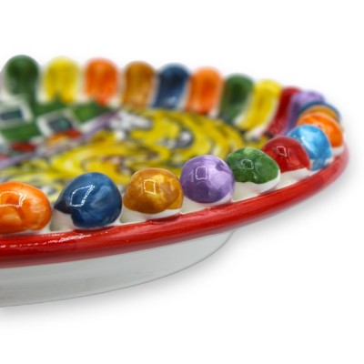 Mittstycke eller tomma fickor Pigna i Caltagirone Keramik - Ø 27 cm ca. ÉLITE-serien, Flerfärgad och multidekoration - 