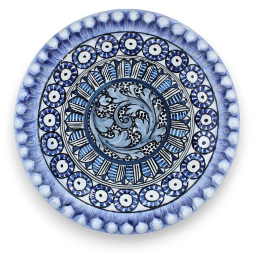 Tafelaufsatz oder Taschenleerer aus Tannenzapfen, Caltagirone-Keramik, 3 Größenoptionen (1 Stück), Barockdekoration auf 