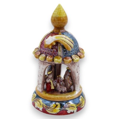 Crafted Stone, in hut, in goede keramiek van Caltagirone, decoraties in 24 mm goud, H12 cm approx. Mod NF - 