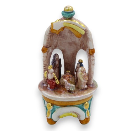 Craftsmanship, in Blue Bell, in fijne keramiek van Caltagirone, decoraties in 24k mint goud, h14 cm approx. Mod NF - 