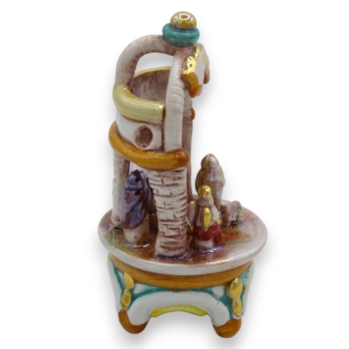 Craftsmanship, in Blue Bell, in fijne keramiek van Caltagirone, decoraties in 24k mint goud, h14 cm approx. Mod NF -  2
