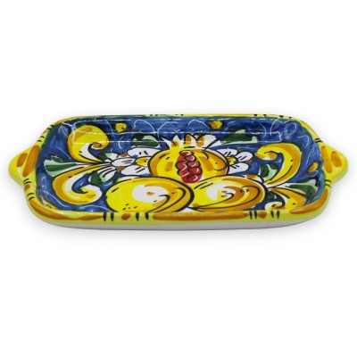 Bandeja de cerâmica Caltagirone - L 20 cm aprox. (1pc) Com 3 opções de cores e decoração aleatória - 