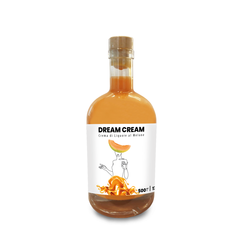 DREAM CREAM AL MELONE - Liquore Artigianale, Vol 17% - 500 ml - 