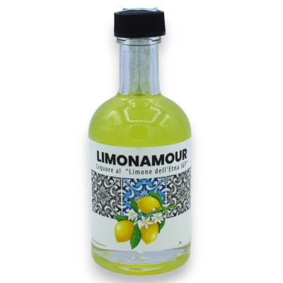 LIMONAMOUR, sizilianischer Limoncello, Ätna IGP Zitronenlikör - 100 ml - 