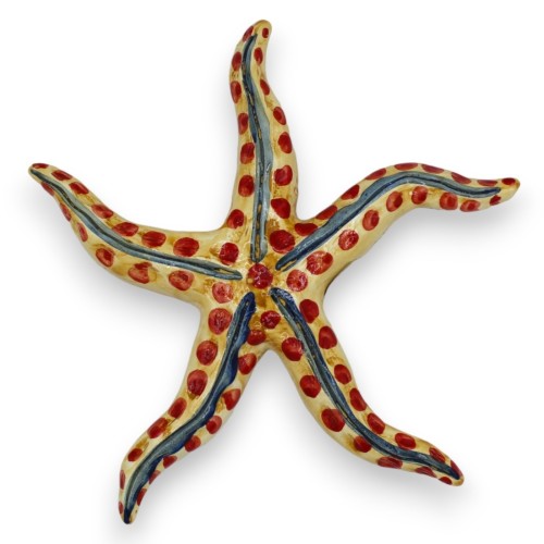 Estrela do mar decorada em cerâmica Caltagirone - com 3 opções de tamanho (1pc) MOD 1 -  2