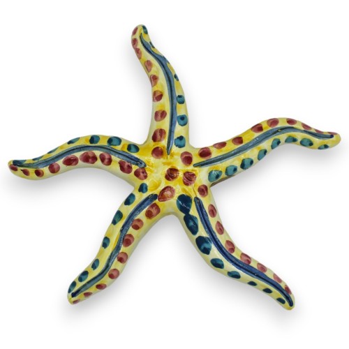 Starfish decorated in Caltagirone ceramic - with 3 size options (1pc) MOD 1 -  2