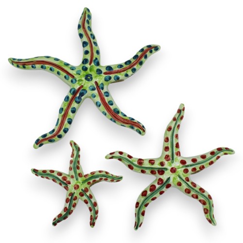 Stella Marina decorata in ceramica Caltagirone - con 3 opzioni dimensione (1Unità) MOD 2 - 