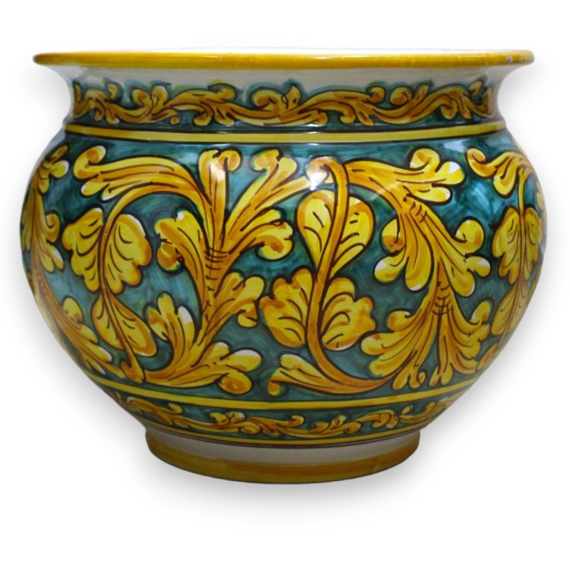 Cachepot Caltagirone ceramic plant pot, with different size options (1pc) Baroque decoration MD2 - 