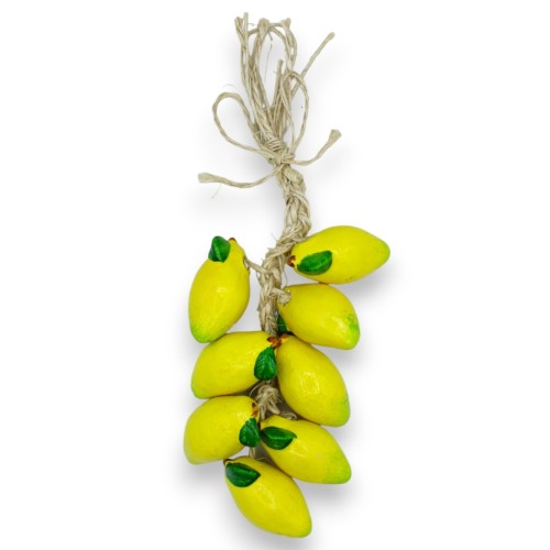 Riproduzione di Treccia di Limoni in Ceramica, da appendere - h 33 cm ca. - 