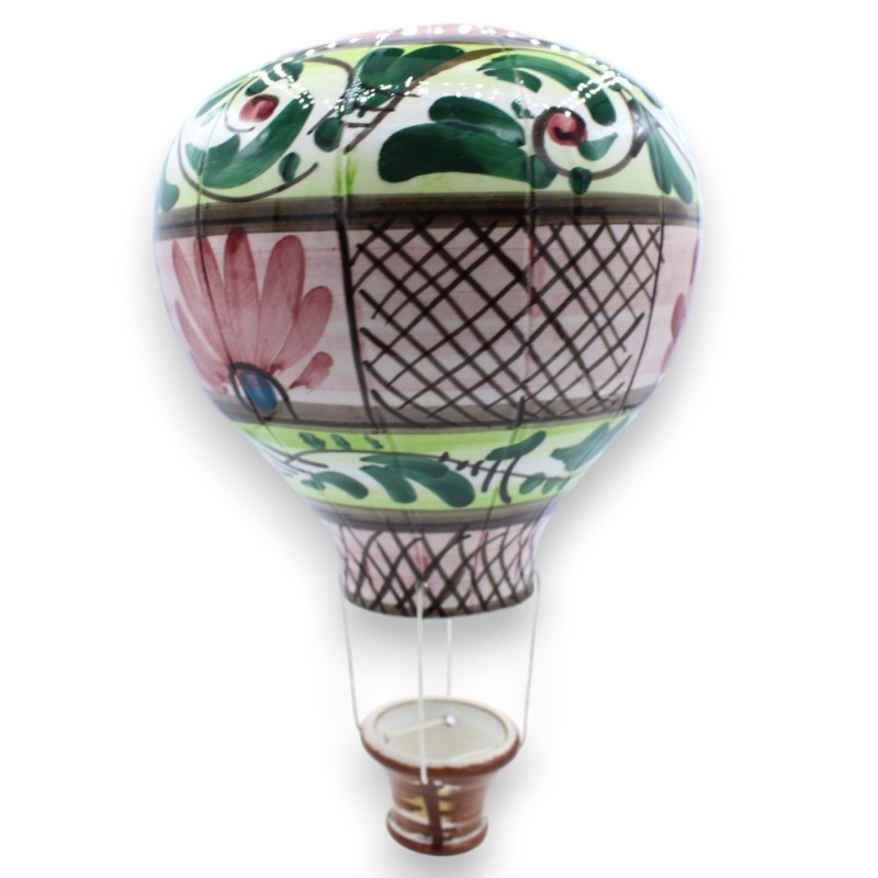 Montgolfière en céramique Caltagirone - h environ 24 cm (1pc) décoration aléatoire - 