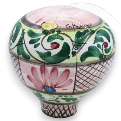 Montgolfière en céramique Caltagirone - h environ 24 cm (1pc) décoration aléatoire - 