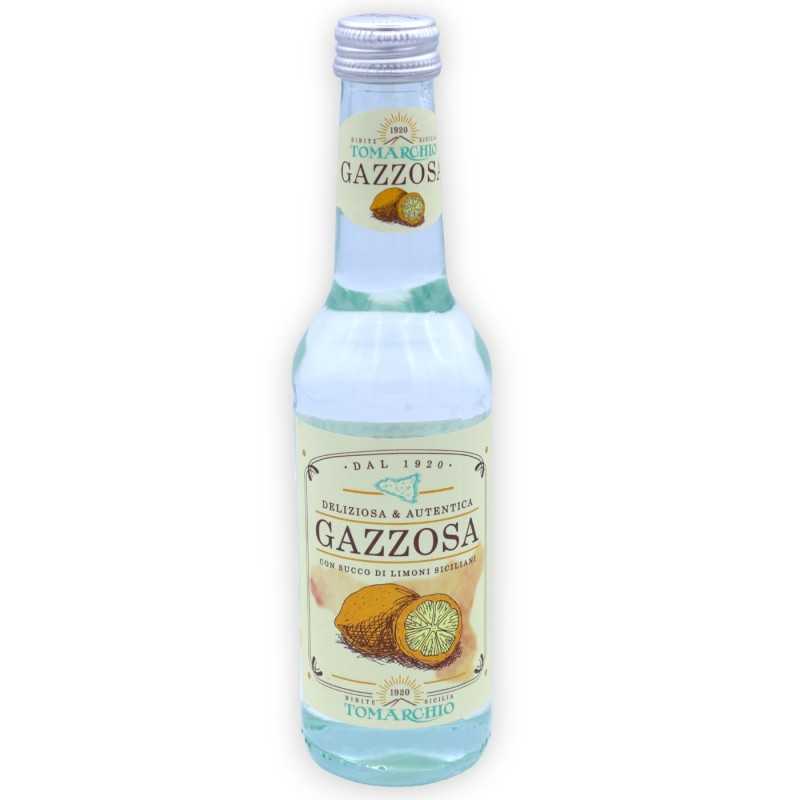 Sizilianisches prickelndes alkoholfreies Getränk mit 9 Geschmacksrichtungen, 275 ml (1 Stück) Vintage-Glasflasche - 