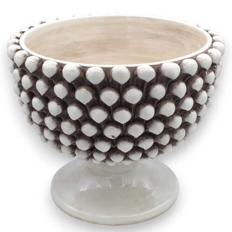 Caltagirone Mezza Pigna Vase, with 3 size options (1pc) Antique White - 