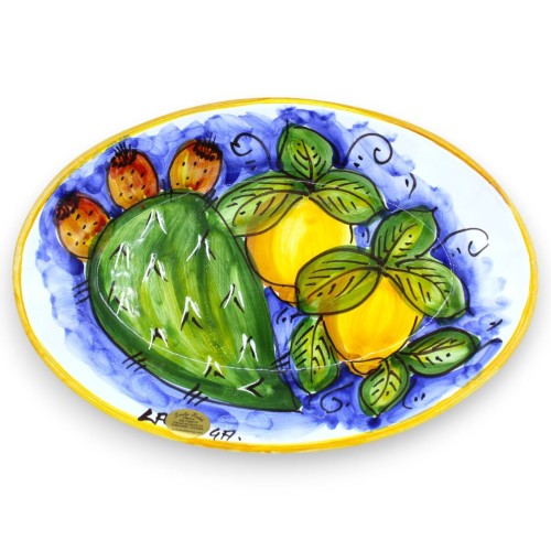Plato de servir Oval Tray de cerámica siciliana L 25 x 17 (1ud) en 3 opciones de decoración -  2