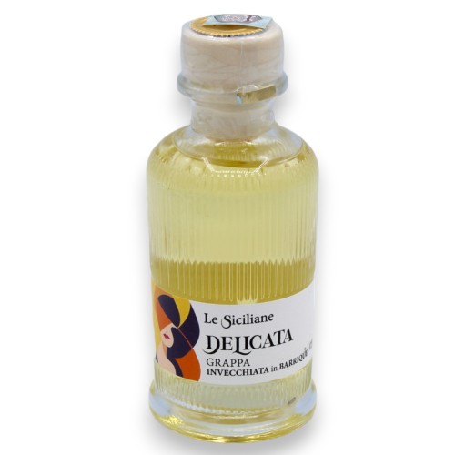 "Delicata", Grappa Invecchiata in Barrique, Bottiglia incisa, Vol.40% - 100 ml - 
