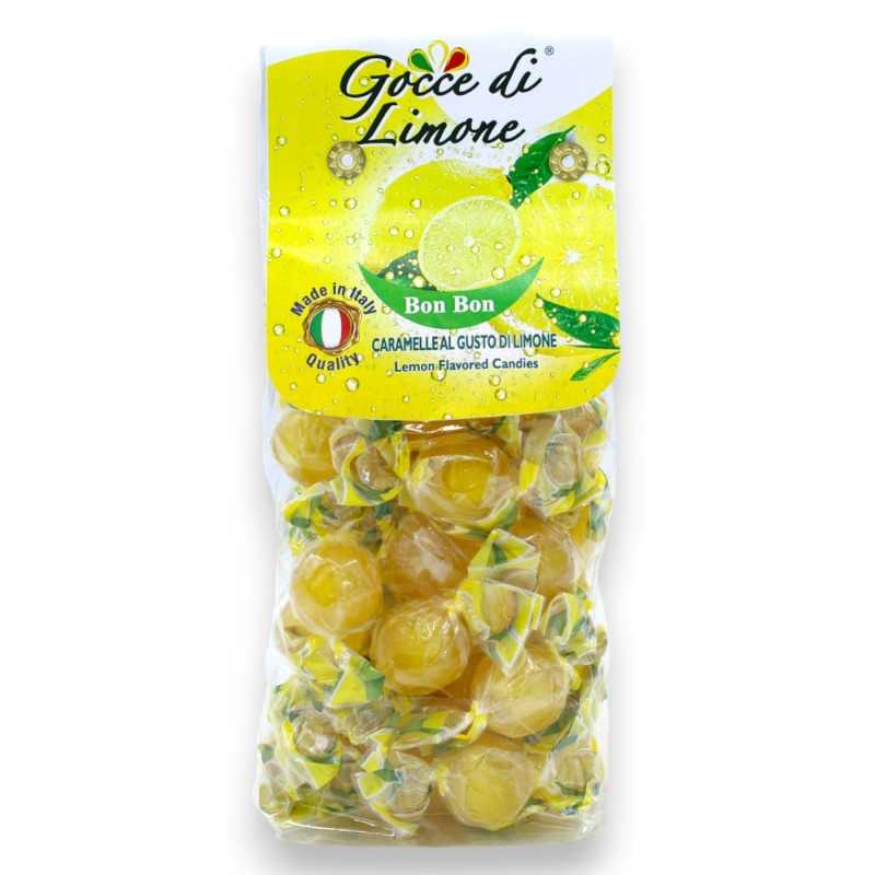 Filled and sparkling hard candies, lemon flavored - 200g - 
