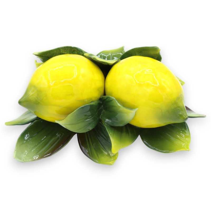 Soporte para tartas de cerámica fina con composición de limones, hojas de  azahar y flores, altura aproximada 35 cm. modo CP