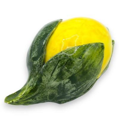 Citron avec feuilles en céramique de haute qualité, avec 2 options de taille (1pc) - 