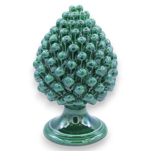 Pigna siciliana in ceramica Caltagirone h 25 cm (1Unità) Monocolore con Varie opzioni colore -  2