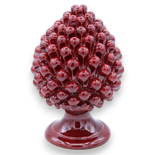 Siciliaanse keramische dennenappel Caltagirone, h 15 cm (1st) Eén kleur met verschillende kleuropties -  2