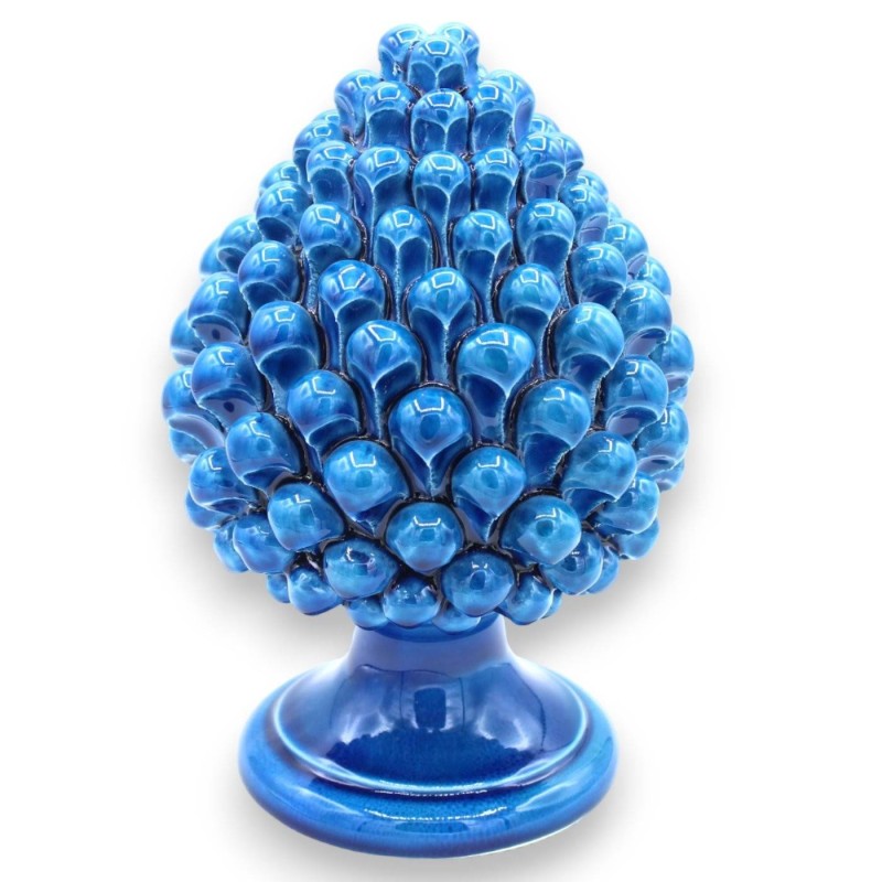 Sicilian ceramic pine cone Caltagirone h approx. 30 cm (1pc) Single Color With 15 Color Options - 