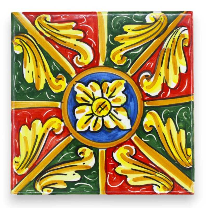 Caltagirone ceramic tile - h approx. 15 x 15 cm (1Pcs) with 7 MD3 decoration options - 