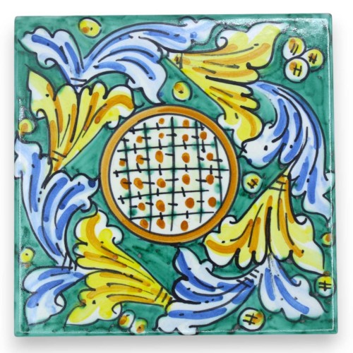 Caltagirone ceramic tile - h approx. 15 x 15 cm (1Pcs) with 7 MD3 decoration options -  2