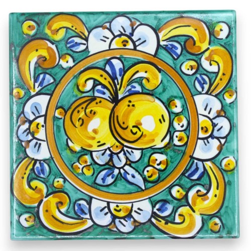 Ladrilho cerâmico Caltagirone - h aproximadamente 15 x 15 cm (1 unidade) com 5 opções de decoração MD4 -  2