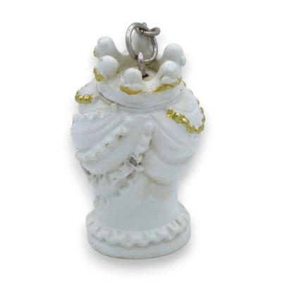 Dark brown resin key ring, with option for men or women, h approx. 4 cm. (1pc) MD3 - 