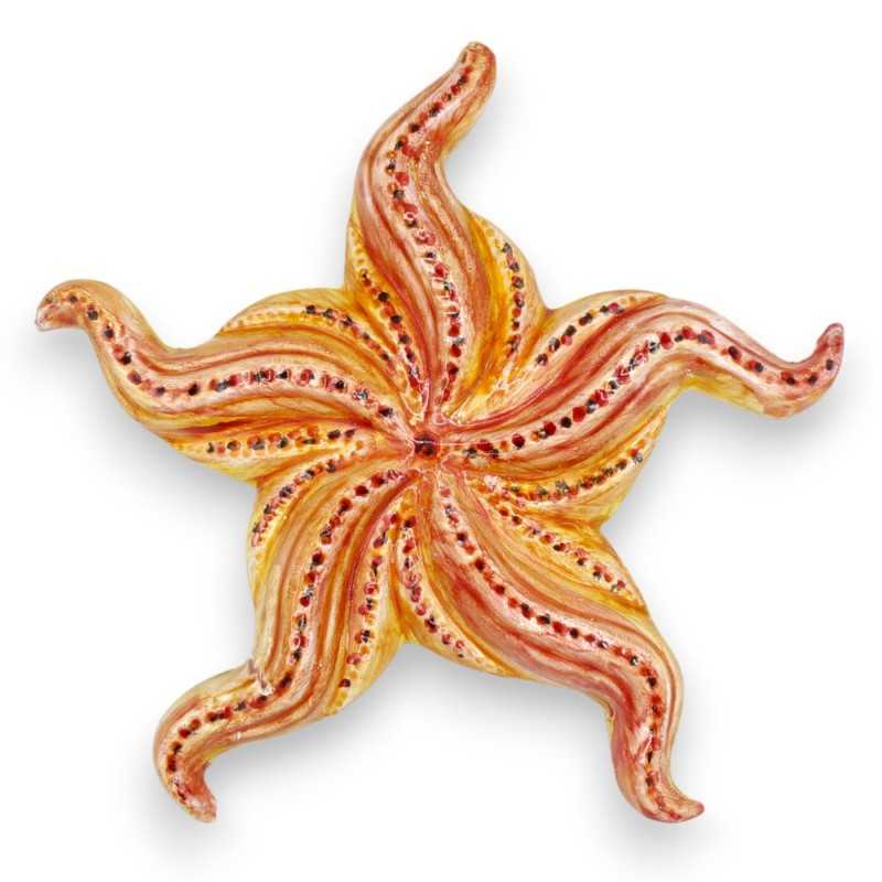 Estrella de mar con pantallas, de fina cerámica siciliana - L 20 x 20 cm aprox. - 