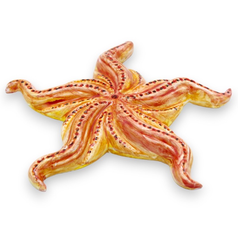 Estrela do mar com abajures, em fina cerâmica siciliana - C 20 x 20 cm aprox. - 