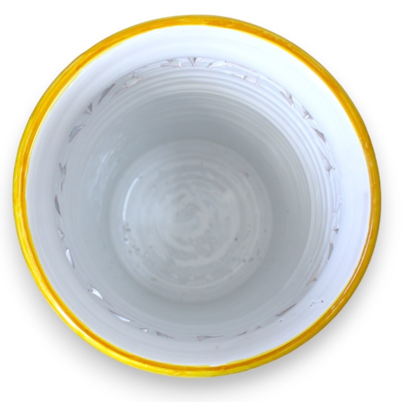 Caltagirone-Keramik-Schirmständer H 50 - Ø 30 cm ca. (1 Stück) Barock auf Grünspan-Hintergrund, 2 Stiloptionen - 