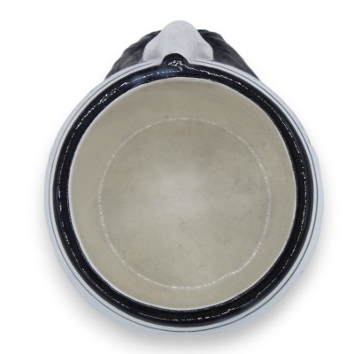 Tasse Testa di Moro en céramique Caltagirone, blanc antique, h 8 et Ø 10 cm environ. (1pc) Option pour hommes ou femmes 