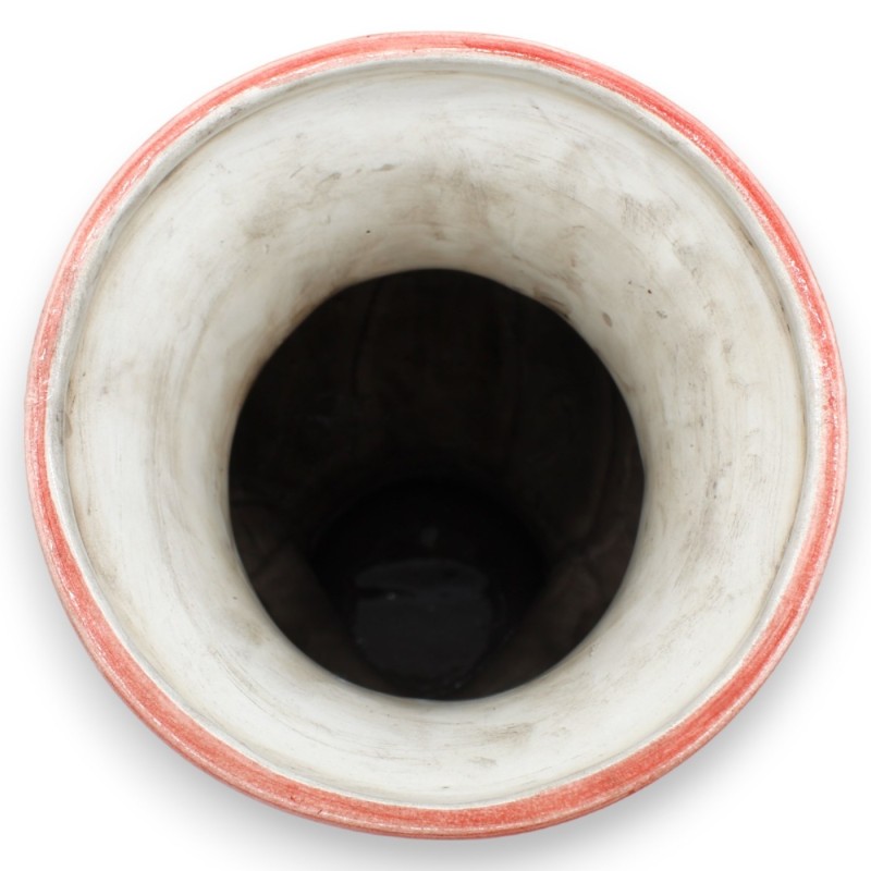 Testa di moro Siciliana Normanna corona vaso, in ceramica Caltagirone h 32 cm ca. (1pz) Con Opzione Uomo o Donna - 