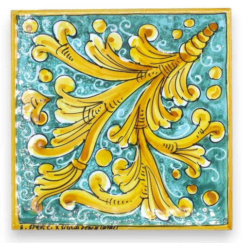 Azulejo Ladrilho cerâmico de alta qualidade - aproximadamente 20 x 20 cm (1Pc) com 9 opções de decoração -  2