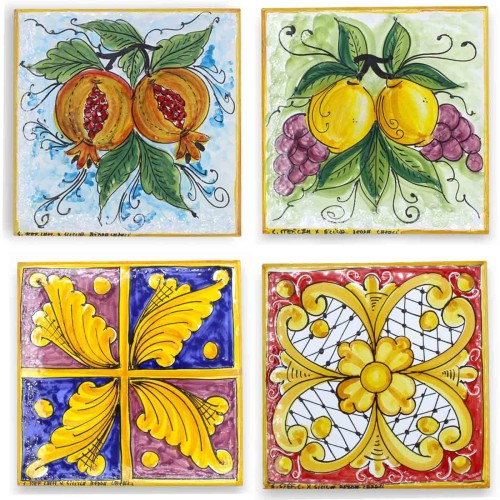 Tile High-quality ceramic tile - approx. 20 x 20 cm (1Pc) with 9 decoration options - 