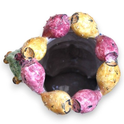 Tête de Maure Caltagirone - h environ 47 cm (1pc) Applications de couronne et de figue de Barbarie - 